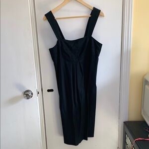 Vince Black Sleeveless Sheath Midi Dress for Cocktail